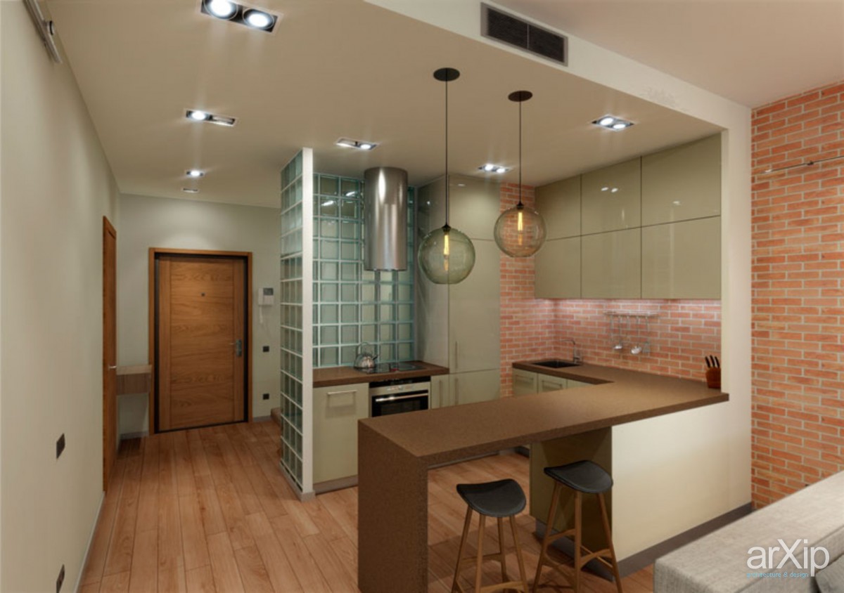 Дизайн однокомнатной квартиры с отдельной кухней